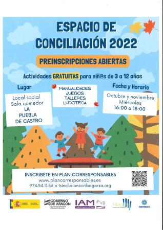Imagen Espacio de conciliación 2022 - Ludoteca en La Puebla de Castro