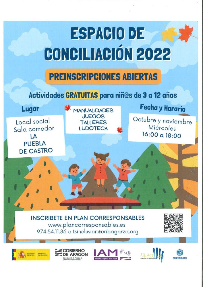 Imagen Espacio de conciliación 2022 - Ludoteca en La Puebla de Castro