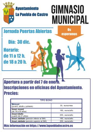 Imagen Jornada de puertas abiertas Gimnasio Municipal - Día 30 de diciembre de...