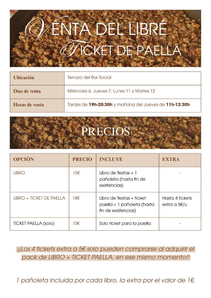 Imagen Venta libré de fiestas San Roque 2025