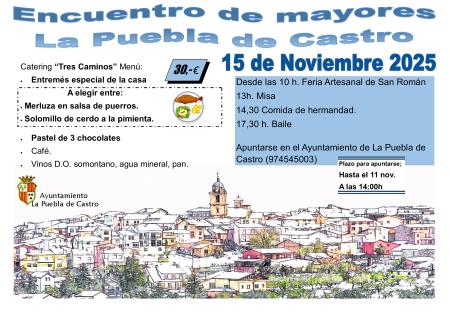 Imagen Encuentro de mayores el 15 de noviembre en La Puebla de Castro