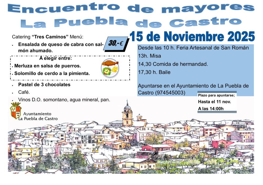 Imagen Encuentro de mayores el 15 de noviembre en La Puebla de Castro